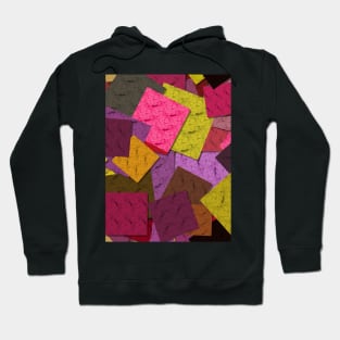 retro pattern composed of many patches Hoodie